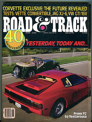 Road & Track Magazine June 1987 From TC to Testarossa EX 010416jhe2