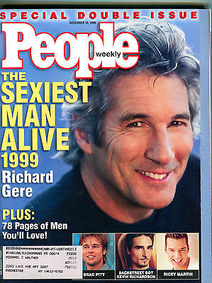 People Magazine November 15 1999 Richard Gere Brad Pitt EX 012016jhe