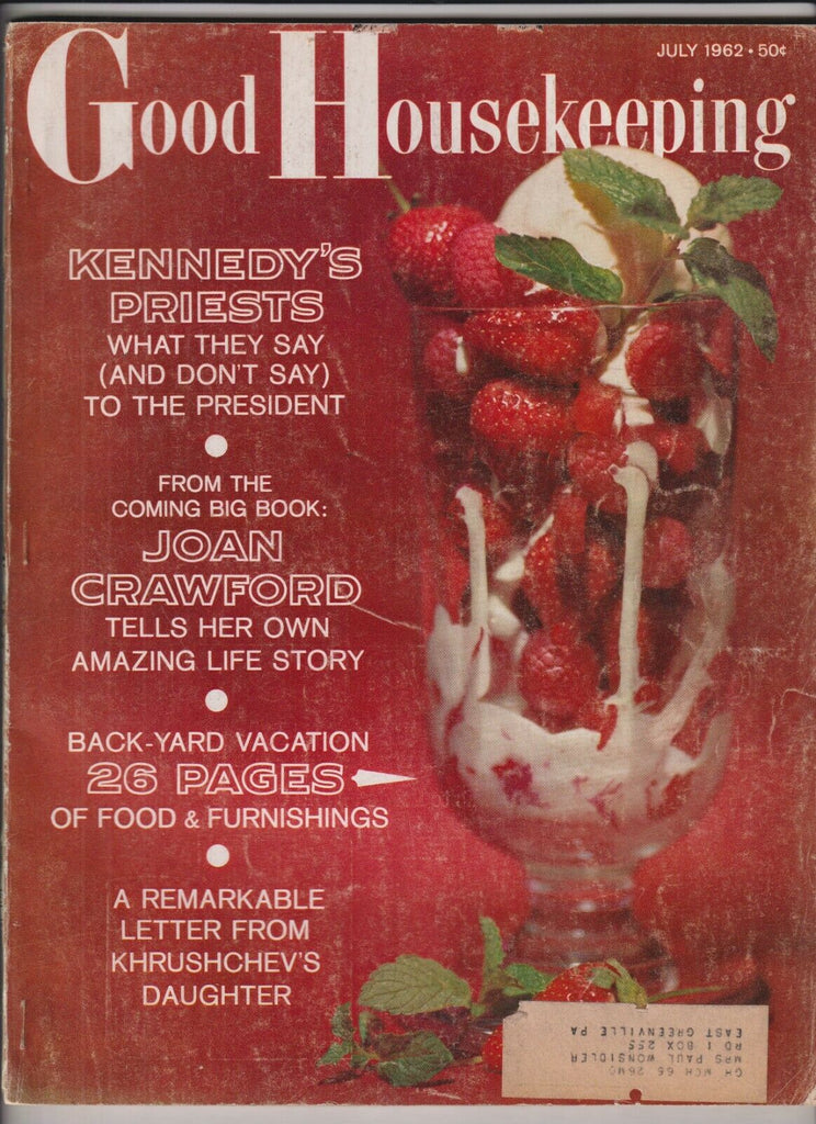 Good Housekeeping Mag Kennedy's Priests Joan Crawford July 1962 022520nonr