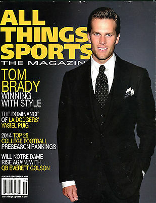 All Things Sports The Magazine August-September 2014 Tom Brady EX 010516jhe2