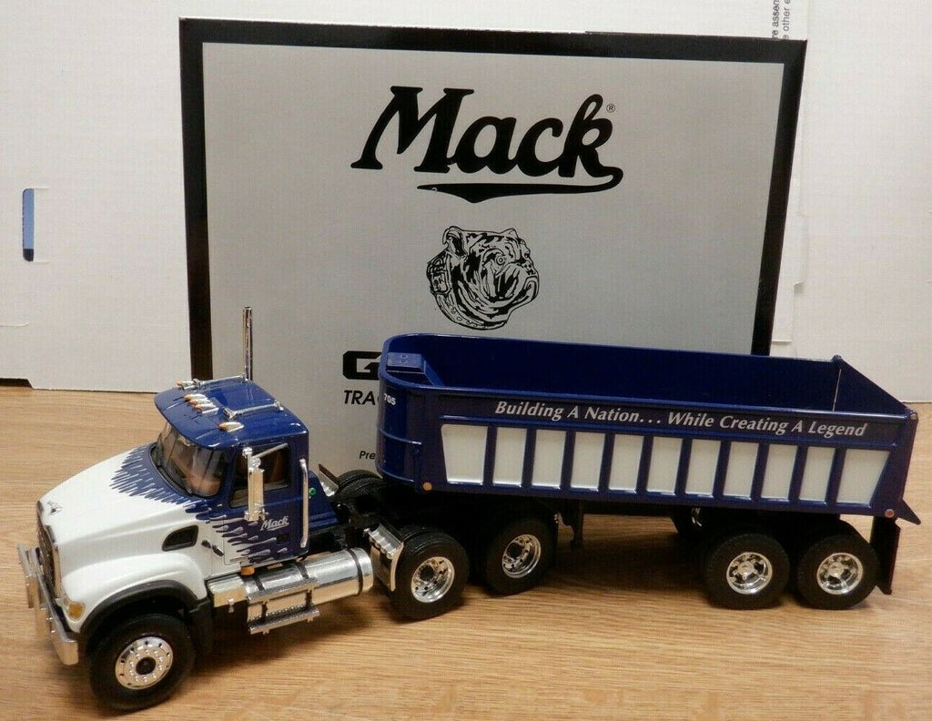 Mack 705 Granite Tractor W/ Dump Trailer 1st Gear Diecast 1/34 120319DBT2