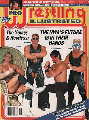 Pro Wrestling Illustrated December 1989 Lex Luger, Sting VG 122315DBE