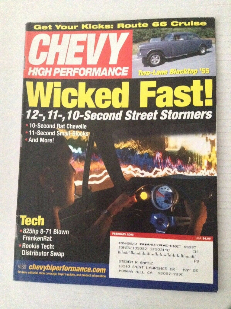 Chevy High Performance Magazine Street Stormers February 2003 031417NONRH