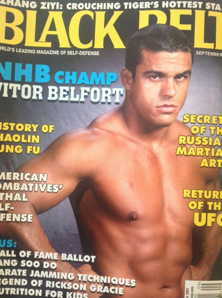 Black Belt Magazine Vitor Belfort Shaolin Kung Fu September 2001 012619nonrh