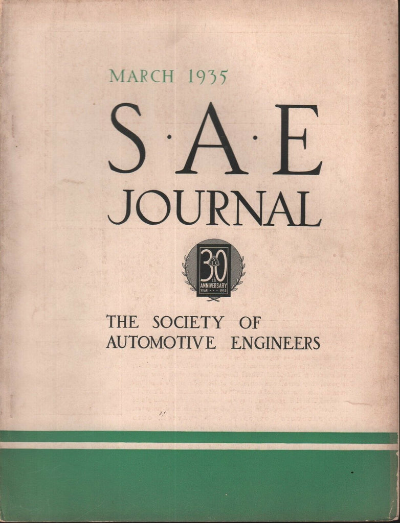 S.A.E. Journal March 1935 Society of Automotive Engineers 111518AME2