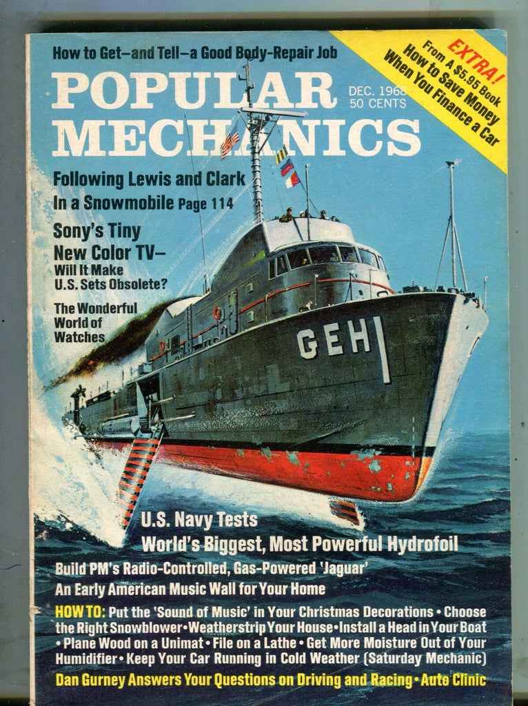 Popular Mechanics Magazine December 1968 US Navy Hydrofoil 062917nonjhe