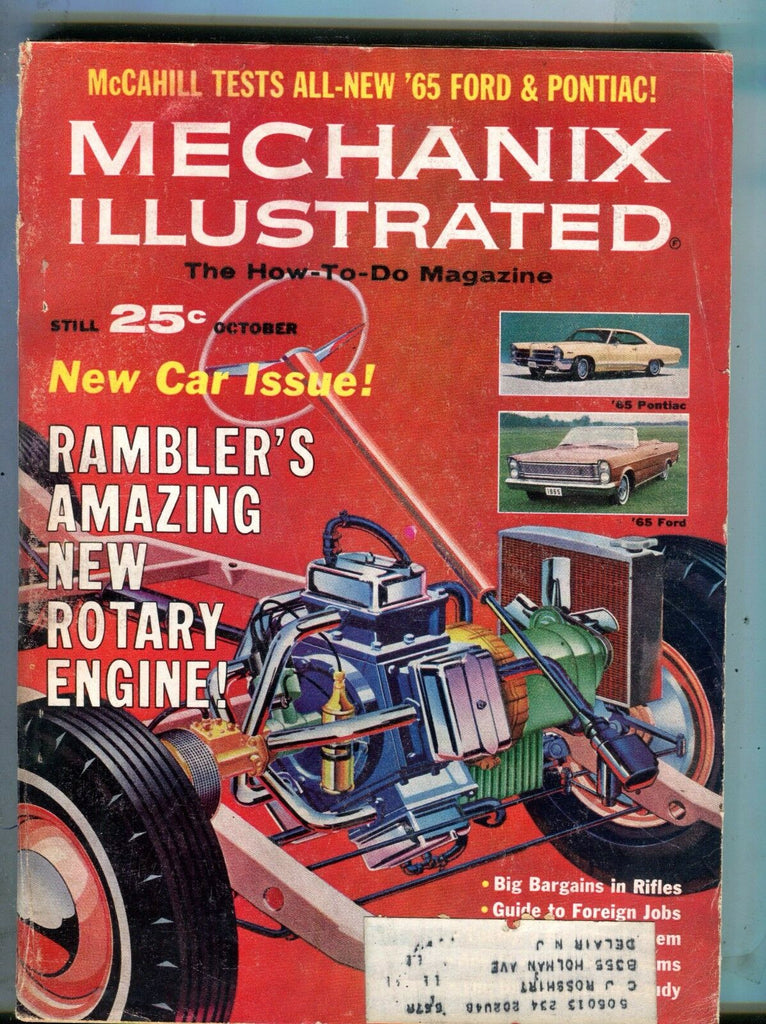 Mechanix Illustrated Magazine October 1964 Rambler Rotary Engine 062817nonjhe