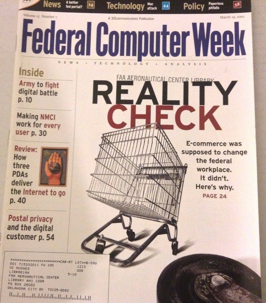 Federal Computer Weekly Magazine E-Commerce Change March 19, 2001 080117nonrh