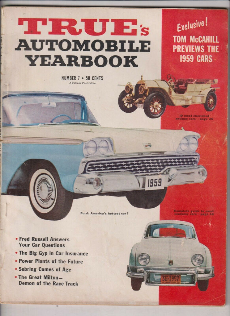 True's Automobile Yearbook Fred Russell Car Answers No.7 1958 031320nonr