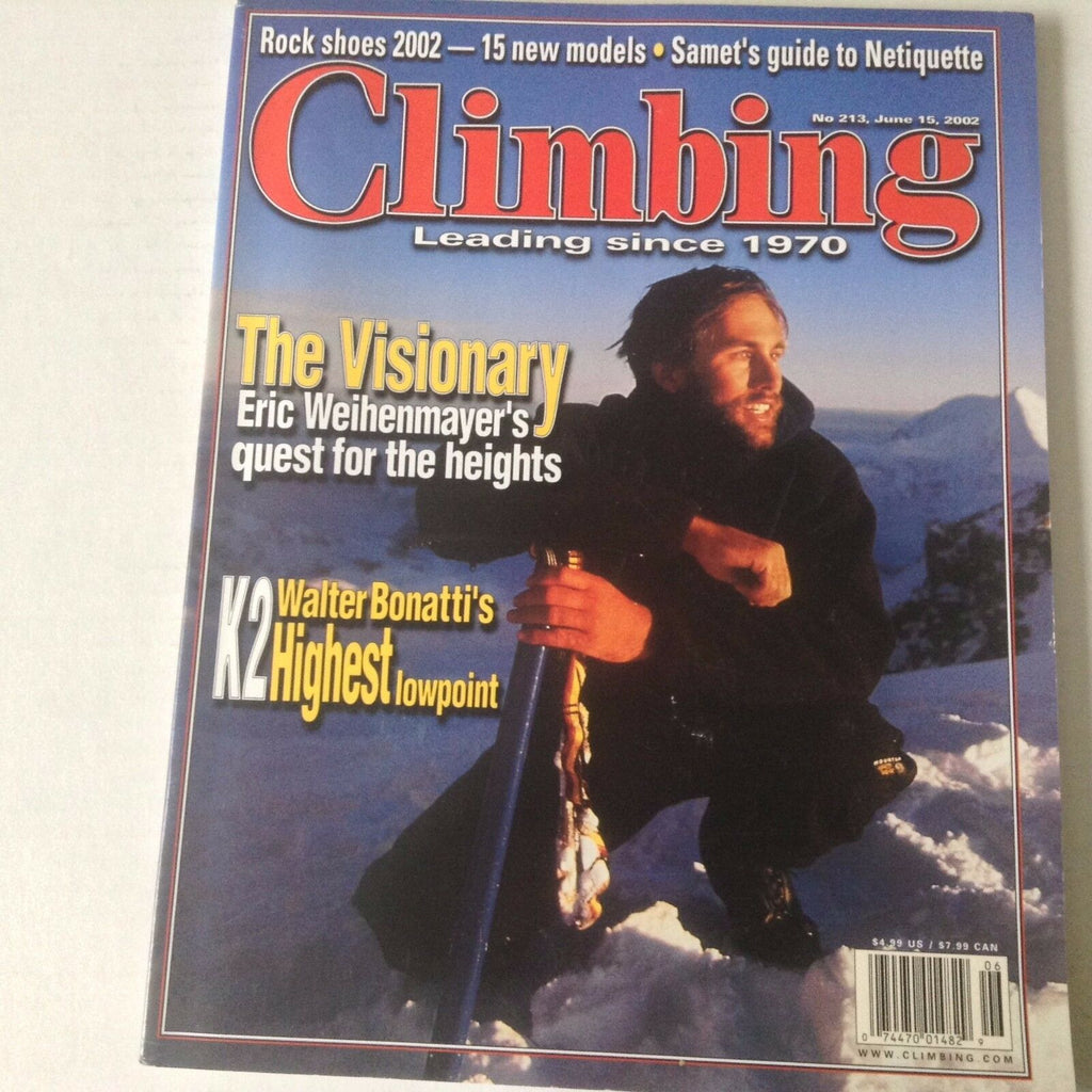 Climbing Magazine Eric Weihenmayer's Quest June 15, 2002 060317nonrh