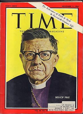 Time Magazine November 11 1966 Bishop Pike w/ML VG 090516DBE