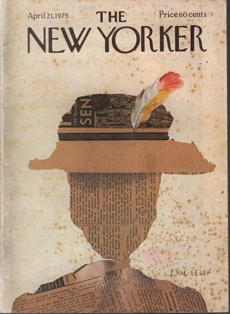 The New Yorker April 21 1975 Paul Degen Cover Mark Singer Ann Beatie 121819AME