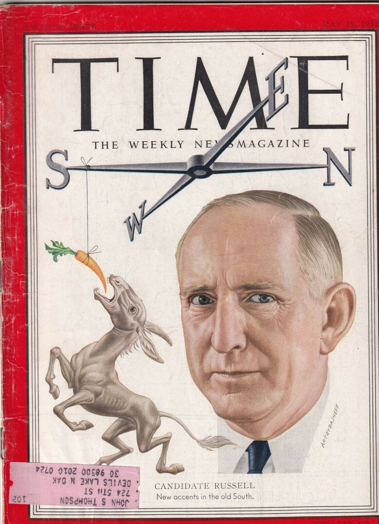 Time Magazine Candidate Russell May 19, 1952 100219nonr