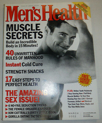 Men's Health Magazine Muscle Secrets 40 Rules Of Manhood March 2002 030515R