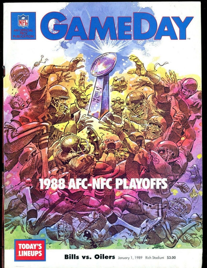 GameDay Magazine January 1 1989 Bills Oilers EX 011117jhe