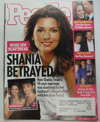 People Magazine Shania Twain Brad Pitt Angelina Jolie June 2008 051915R