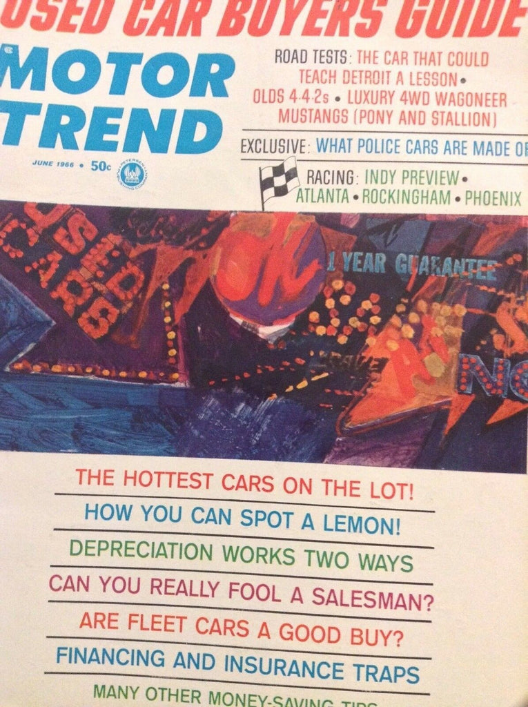 Motor Trend Magazine Olds 4-4-2's & Mustangs June 1966 060418nonrh