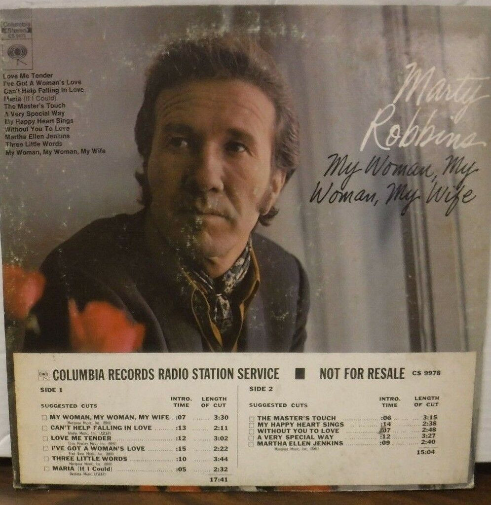 marty Robbins My Woman My Woman My Wife PROMO vinyl CS9978 030318LLE