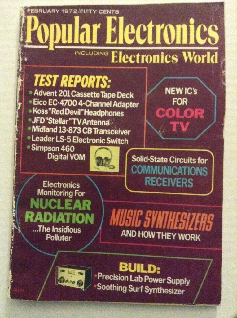 Popular Electronics Mag Test Reports & Color TV February 1972 092019nonrh