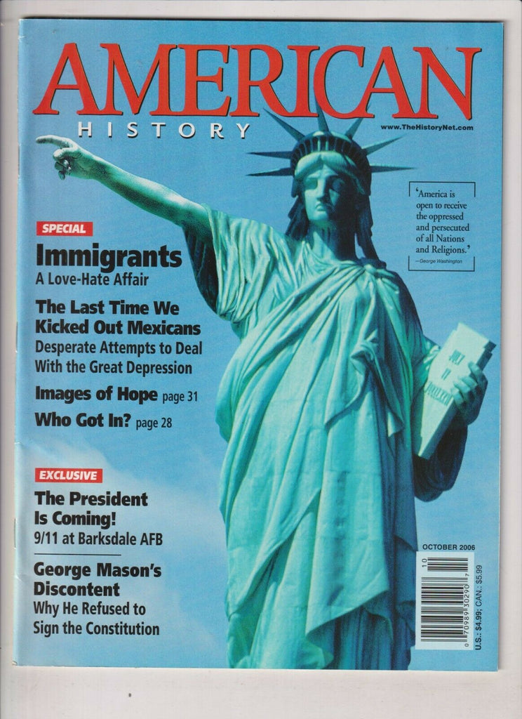 American History Mag Immigrants Love-Hate Affair October 2006 032920nonrh