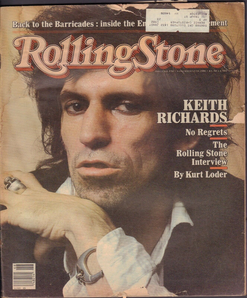 Rolling Stone November 12 1981 Keith Richards, w/ML 122116DBE