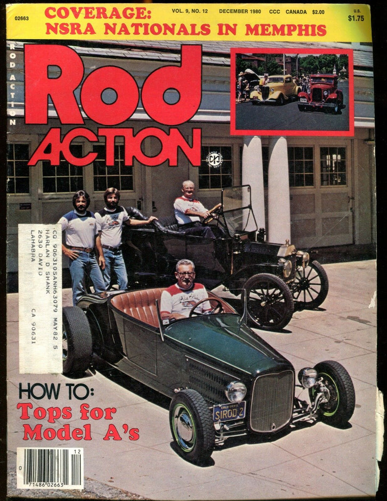Rod Action Magazine December 1980 Model A Tops VG w/ML 030817nonjhe