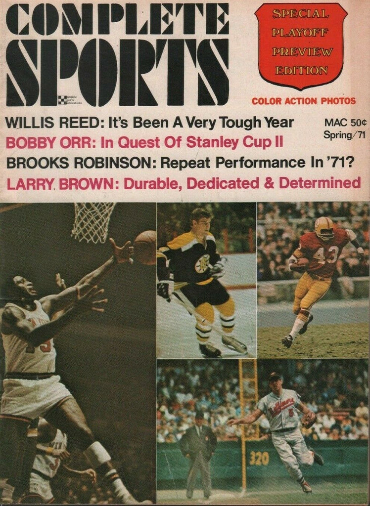 Complete Sports Spring 1971 Bobby Orr Willis Reed Brooks Robinson ABA 050719DBE2