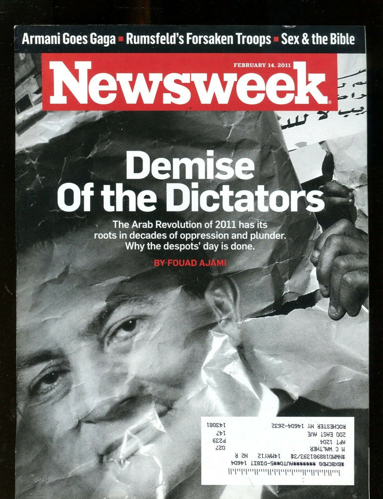 Newsweek Magazine February 14 2011 Arab Revolution EX w/ML 011217jhe
