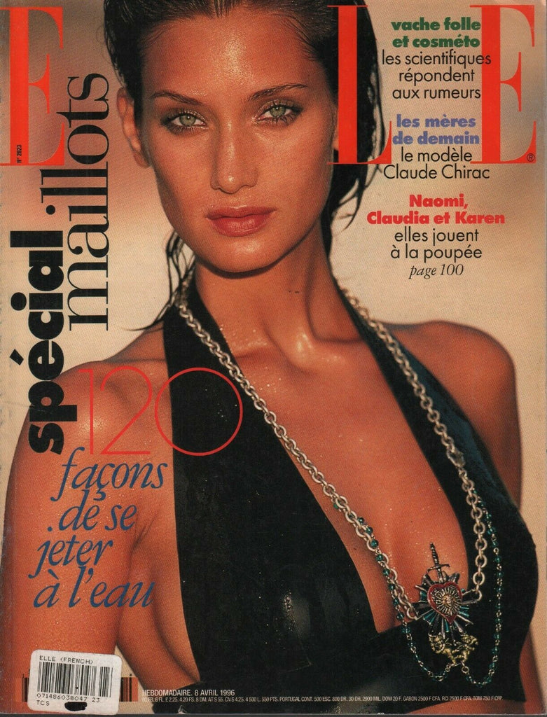 Elle French Fashion Magazine 8 Avril 1996 Naomi Cambpell Claudia Karen 091819AME