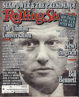 Rolling Stone November 12 1998 Bill Clinton, Newt Gingrich w/ML VG 021916DBE2