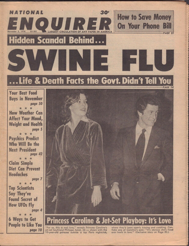 National Enquirer November 2 1976 Princess Caroline Philippe Junot 012219DBE