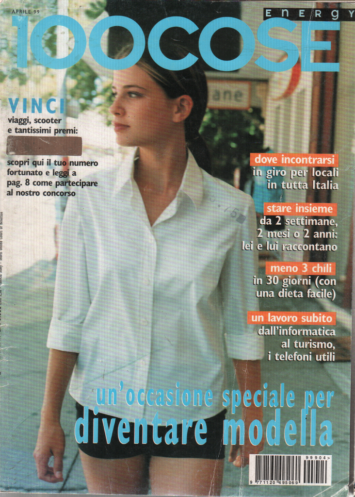 100cose April 1999 Italian Magazine Michela Guasco Asia Argento 032420DBE