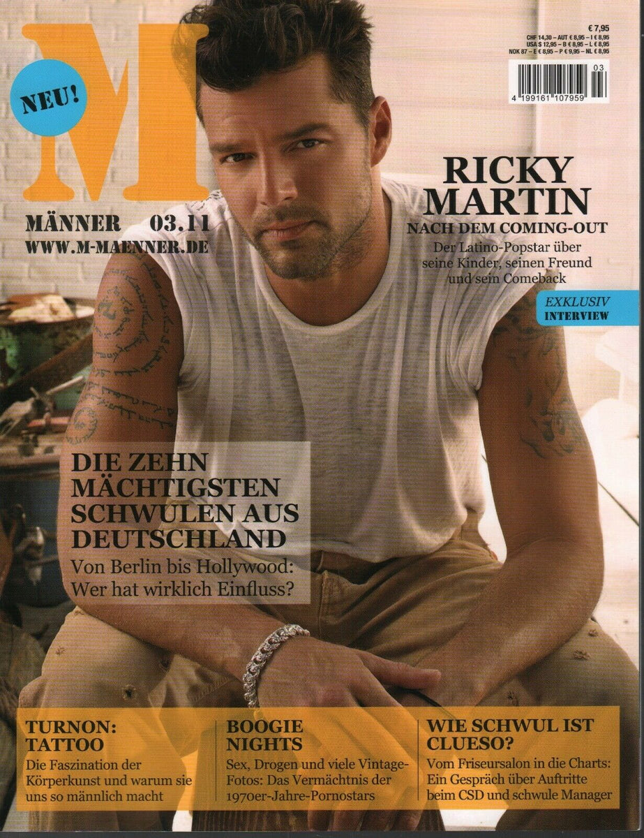 Manner German Gay Interest Magazine March 2011 Ricky Martin 030420AME ...