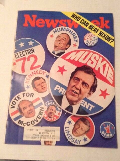Newsweek Magazine Richard Nixon Humphrey Ted Kennedy January 10, 1972 101216R2