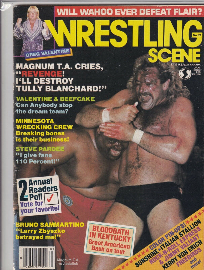 Wrestling Scene Magnum T.A. Tully Blanchard January 1986 BLOODY 061419nonr