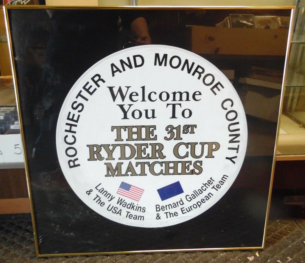Rochester and Monroe 31st Ryder Cup Match Original Sign 32"x32" Frame 24" Sign