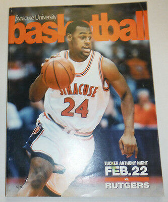 Syracuse Basketball Magazine February 22, 1997 Vs Rutgers 122314R2