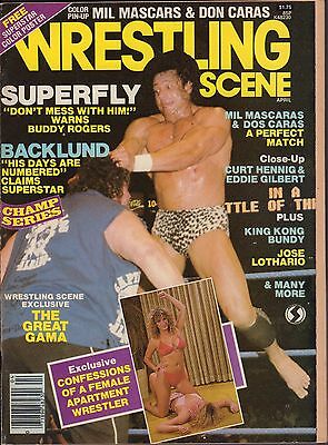 Wrestling Scene April 1982 Jim Snuka , Bob Backlund VG 072916DBE