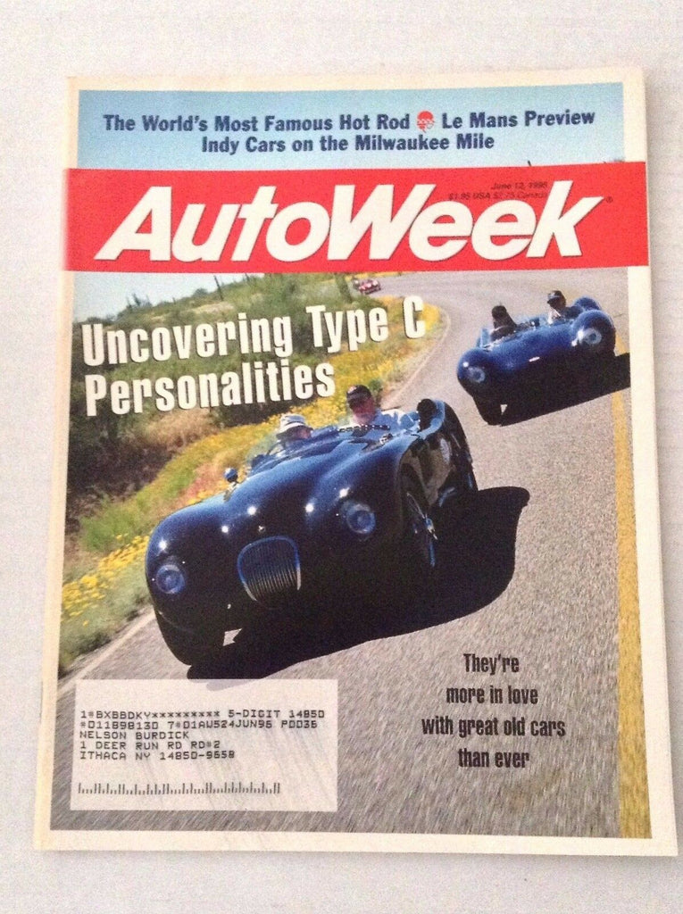 Autoweek Magazine Le Mans Preview Indy Cars Milwaukee June 12, 1995 020617RH