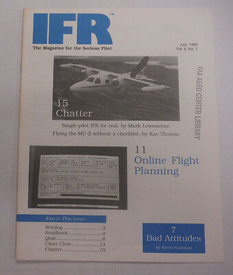 IFR Pilot Magazine Online Flight Planning July 1989 FAL 061815R