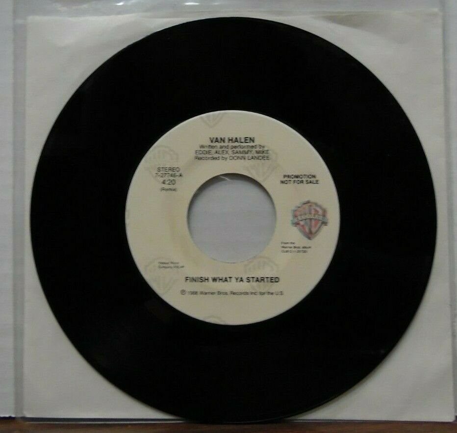 Van Halen Finish What you Started 45RPM PROMO 1988 022220LLE45