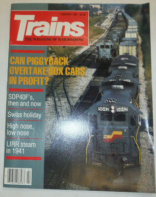 Trains Magazine Can Piggyback Overtake Box Cars February 1986 021115R