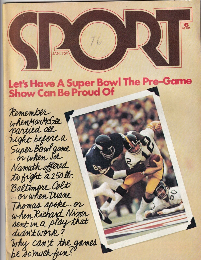 Sport Magazine Max McGee Joe Namath January 1976 071719nonr