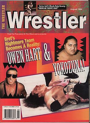 The Wrestler August 1994 Owen Hart, Yokozuna, Cactus Jack VG 020416DBE