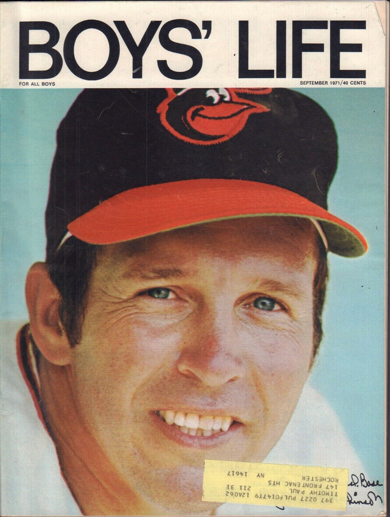 Boy's Life September 1971 Brooks Robinson w/ML 011617DBE2
