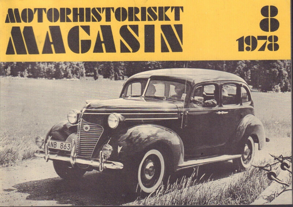 Motorhistoriskt Magasin Swedish Car Magazine 8 1978 Lopp 30 032717nonDBE