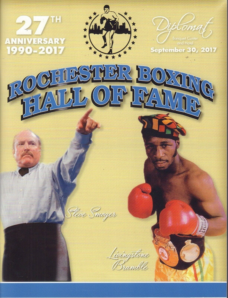Rochester Boxing Hall Of Fame Program 2017 Steve Smoger 092817nonjhe