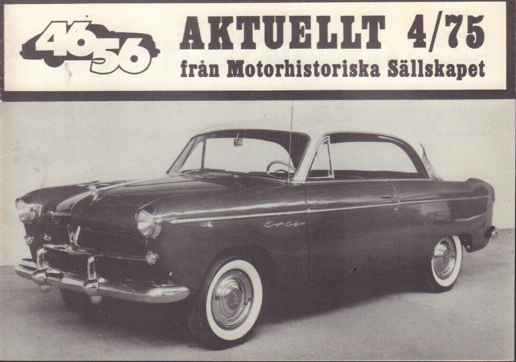 Motorhistoriskt Magasin Swedish Car Magazine 4 1975 Current 032717nonDBE