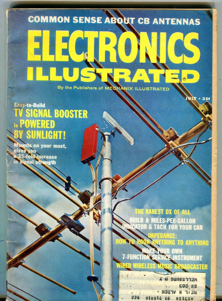 Electronics Illustrated Magazine July 1965 TV Signal Booster VG 091416jhe