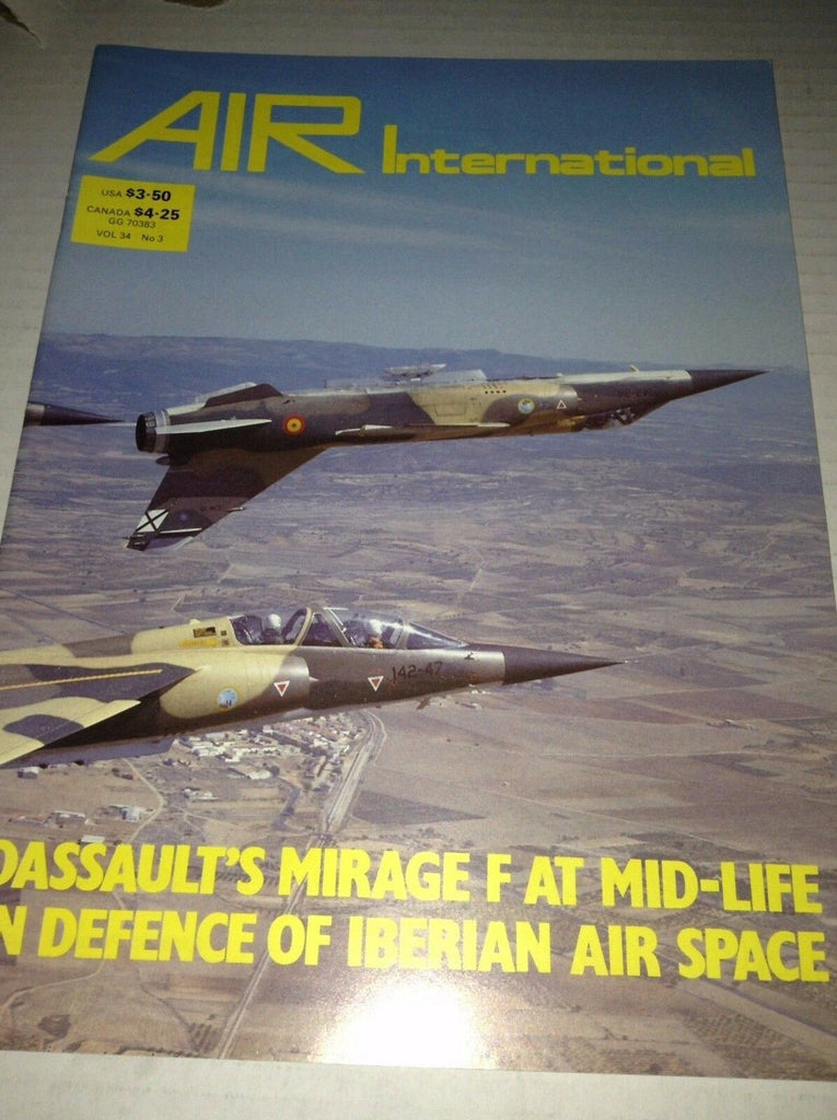 Air International Plane Magazine Dassault's Mirage F March 1988 120716rh2